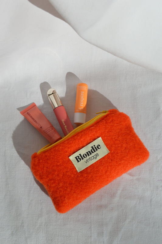 Mini pochette polaire orange