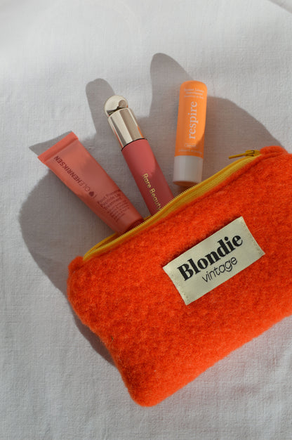 Mini pochette polaire orange