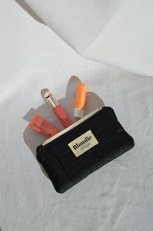 Mini pochette matelassé noir